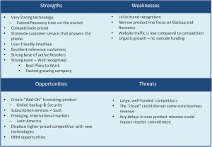 Tom Fedro SWOT analysis for software companies